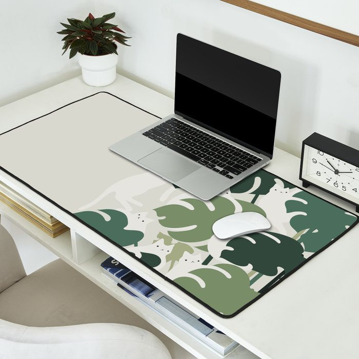 Cat and Plant 47 Desk Mat Gallery Image 2