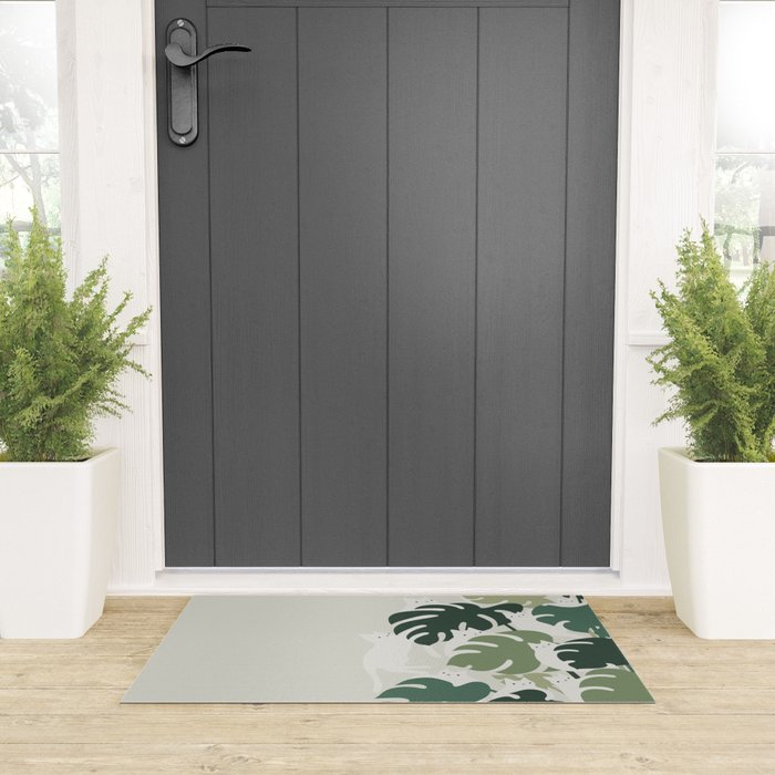 Cat and Plant 47 Welcome Mat Gallery Image 3