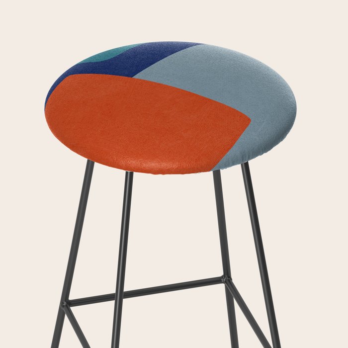 Modern Abstract Minimalism Artwork II Stool Gallery Image 2
