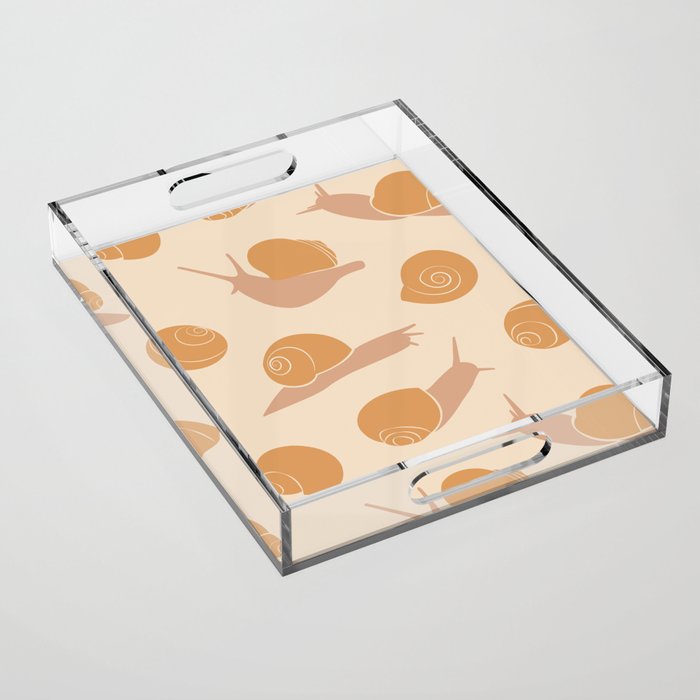 Retro Snail Pattern Acrylic Tray Gallery Image 1