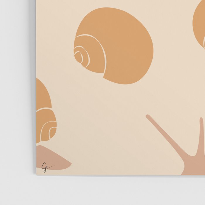 Retro Snail Pattern Poster Gallery Image 3