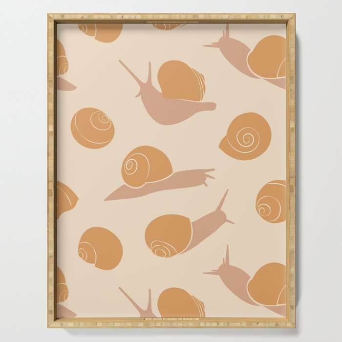 Retro Snail Pattern Serving Tray Gallery Image 1