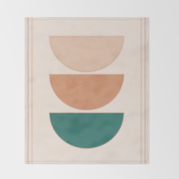 Minimal Geometric Shapes 105 Throw Blanket Gallery Image 2