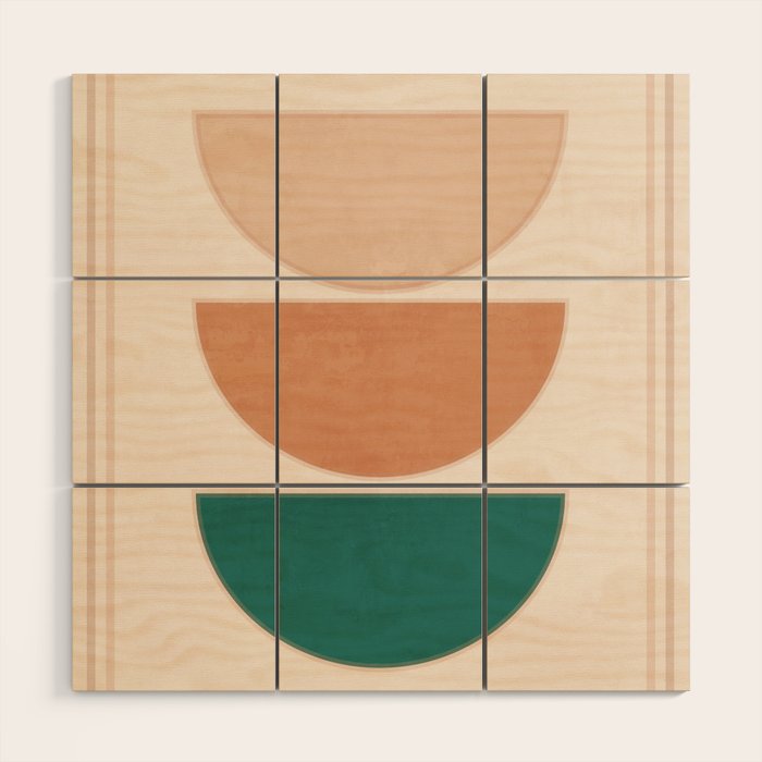 Minimal Geometric Shapes 105 Wood Wall Art Gallery Image 1
