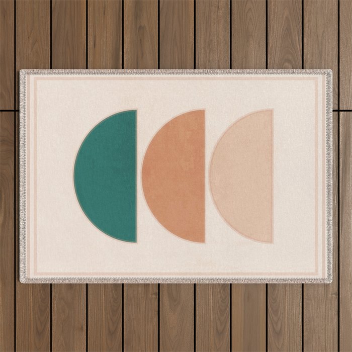 Minimal Geometric Shapes 105 Outdoor Rug Gallery Image 1
