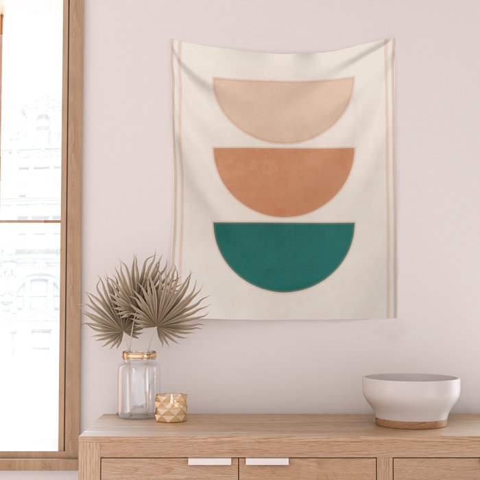 Minimal Geometric Shapes 105 Wall Tapestry Gallery Image 2