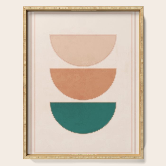 Minimal Geometric Shapes 105 Serving Tray Gallery Image 1