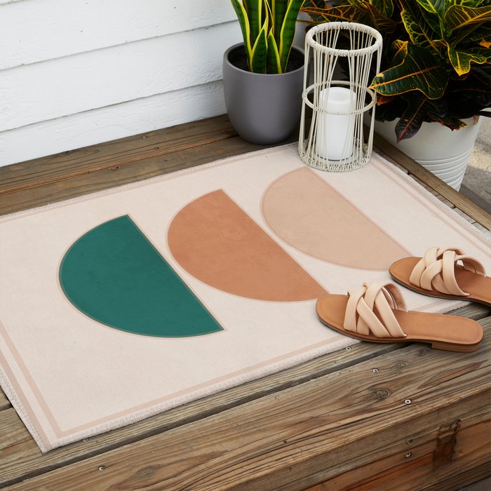 Minimal Geometric Shapes 105 Outdoor Rug Gallery Image 2