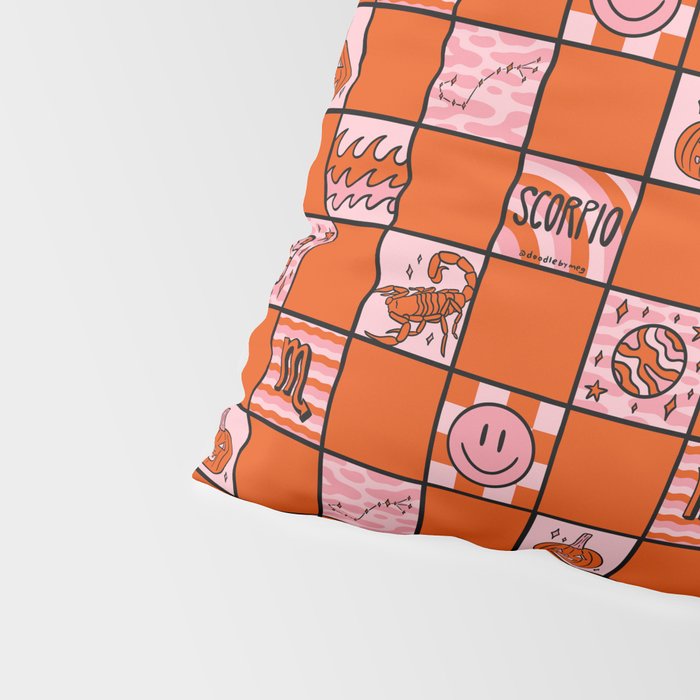 Scorpio Checkered Print Pillow Sham Gallery Image 4