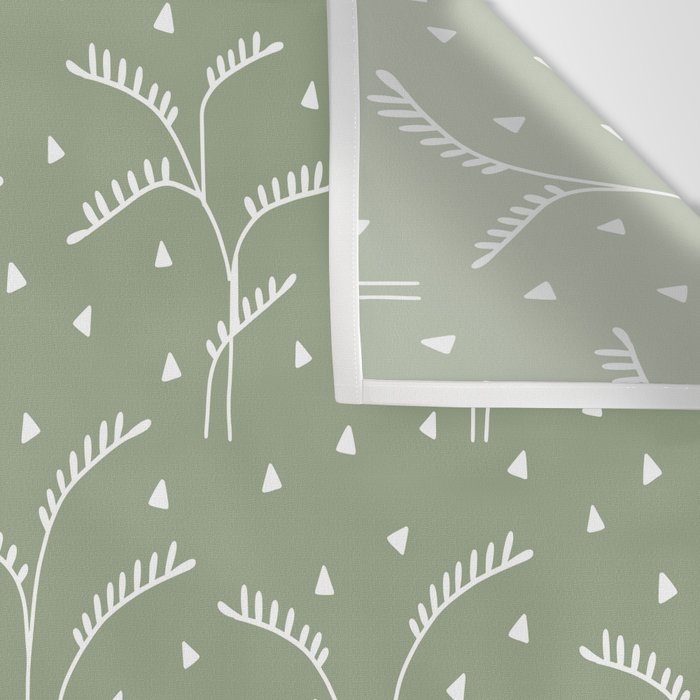 Boho Trees on Sage Green Wall Tapestry Gallery Image 3