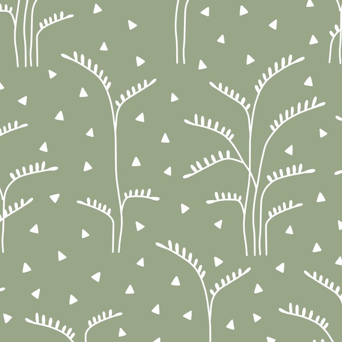 Boho Trees on Sage Green Coffee Mug Gallery Image 2