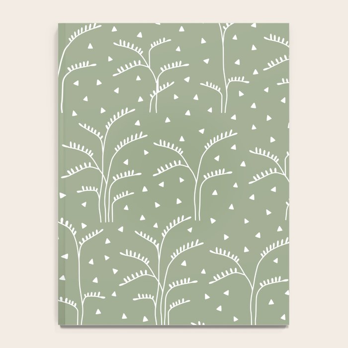 Boho Trees on Sage Green Notebook Gallery Image 4