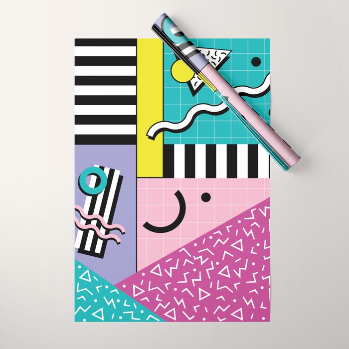 Memphis pattern 68 - 80s / 90s Retro Wrapping Paper Gallery Image 1