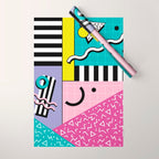 Memphis pattern 68 - 80s / 90s Retro Wrapping Paper Gallery Image 1
