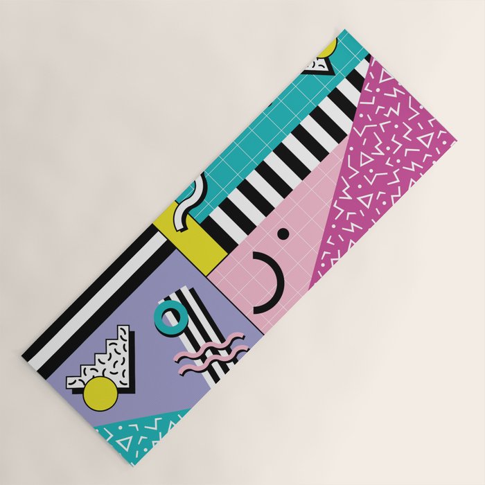 Memphis pattern 68 - 80s / 90s Retro Yoga Mat Gallery Image 1
