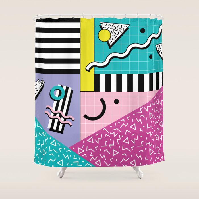 Memphis pattern 68 - 80s / 90s Retro Shower Curtain Gallery Image 1
