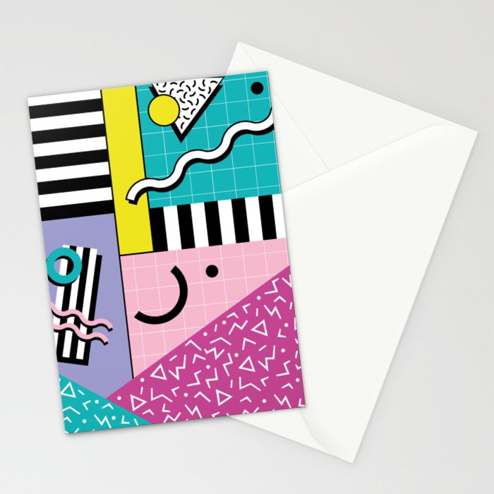Memphis pattern 68 - 80s / 90s Retro Stationery Card Gallery Image 2