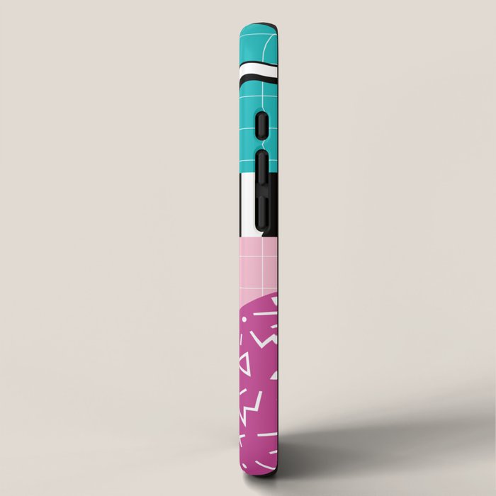 Memphis pattern 68 - 80s / 90s Retro iPhone Case Gallery Image 2