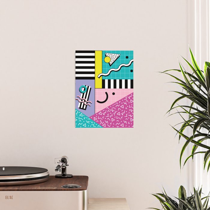 Memphis pattern 68 - 80s / 90s Retro Poster Gallery Image 2