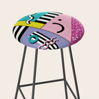 Memphis pattern 68 - 80s / 90s Retro Stool Gallery Image 2
