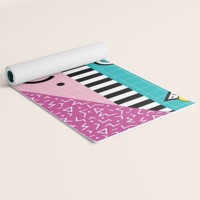 Memphis pattern 68 - 80s / 90s Retro Yoga Mat Gallery Image 2