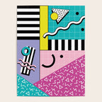 Memphis pattern 68 - 80s / 90s Retro Poster Gallery Image 4