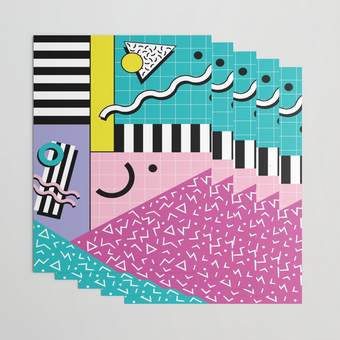 Memphis pattern 68 - 80s / 90s Retro Wrapping Paper Gallery Image 3
