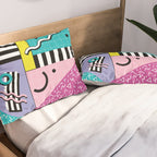 Memphis pattern 68 - 80s / 90s Retro Pillow Sham Gallery Image 2