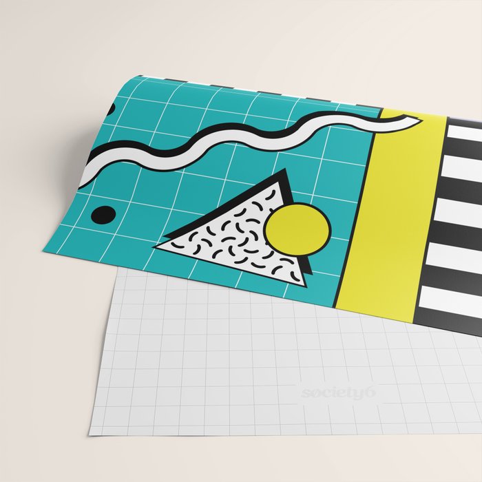 Memphis pattern 68 - 80s / 90s Retro Wrapping Paper Gallery Image 2