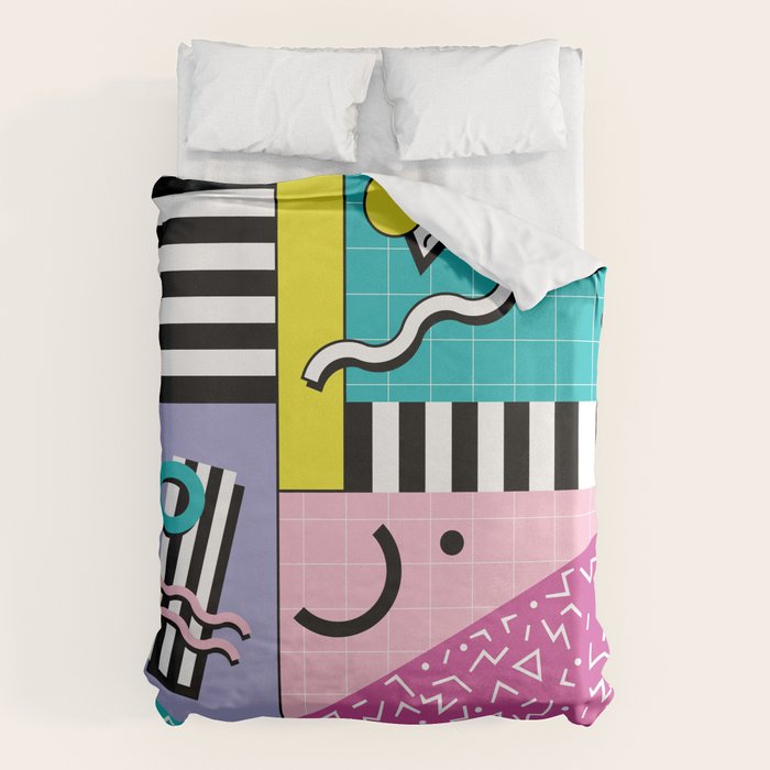 Memphis pattern 68 - 80s / 90s Retro Duvet Cover Gallery Image 1