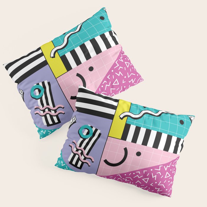 Memphis pattern 68 - 80s / 90s Retro Pillow Sham Gallery Image 3
