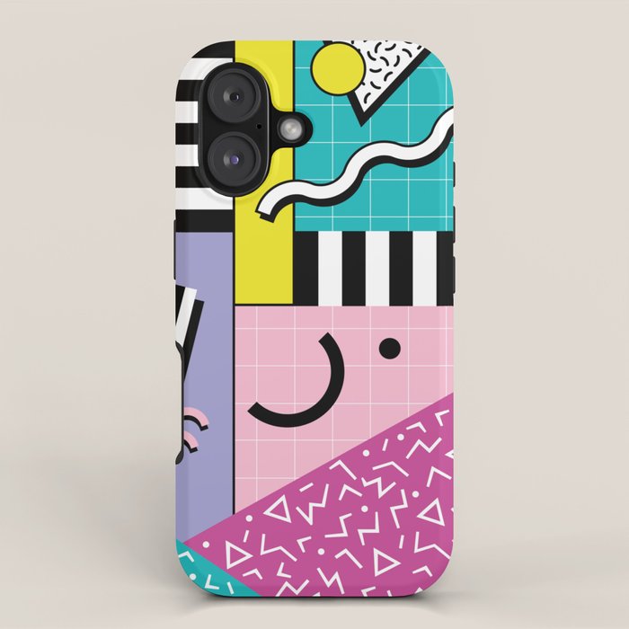 Memphis pattern 68 - 80s / 90s Retro iPhone Case Gallery Image 1