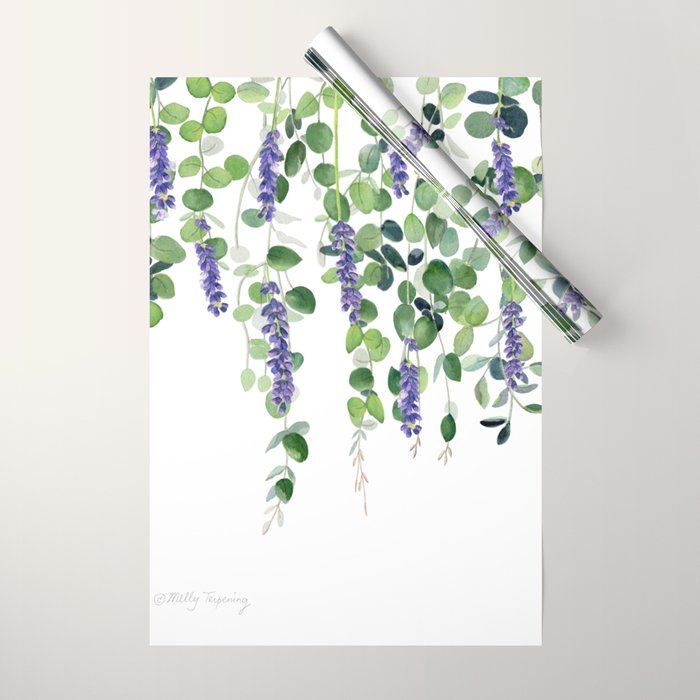 Eucalyptus and Lavender  Wrapping Paper Gallery Image 1