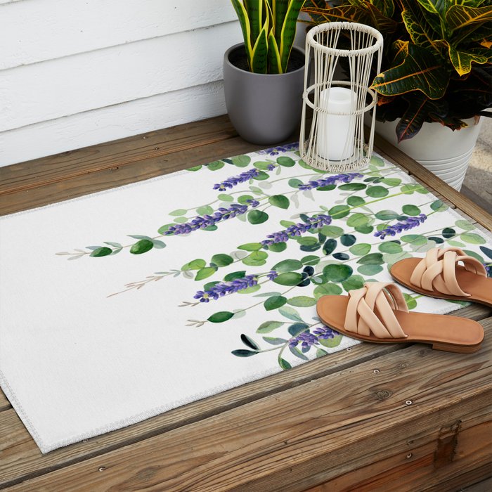 Eucalyptus and Lavender  Outdoor Rug Gallery Image 2