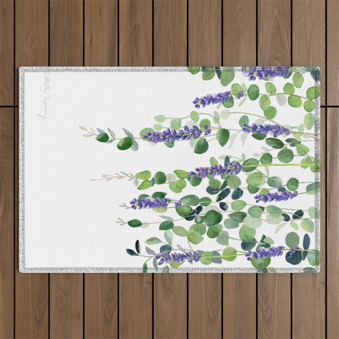 Eucalyptus and Lavender  Outdoor Rug Gallery Image 1