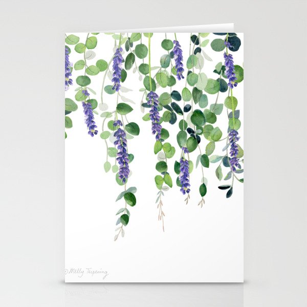 Eucalyptus and Lavender  Stationery Card Gallery Image 1