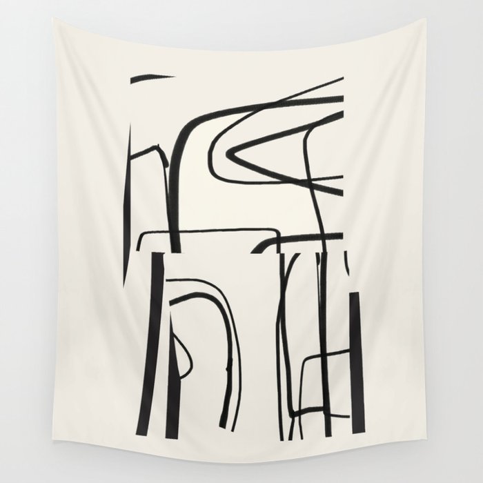 Abstract line art 18 Wall Tapestry Gallery Image 4