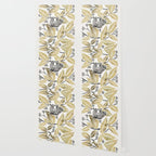 Happy Sloth - Tropical Gold Leaves Wallpaper Gallery Image 2