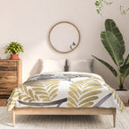 Happy Sloth - Tropical Gold Leaves Comforter Gallery Image 3