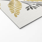 Happy Sloth - Tropical Gold Leaves Welcome Mat Gallery Image 2