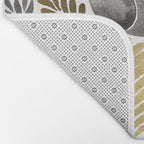 Happy Sloth - Tropical Gold Leaves Bath Mat Gallery Image 2
