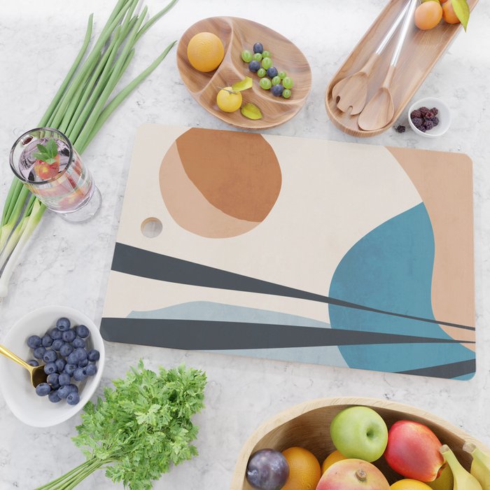 Minimal Abstract Art Landscape 10 Cutting Board Gallery Image 2
