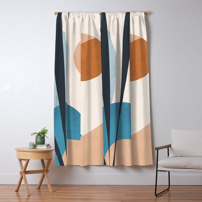 Minimal Abstract Art Landscape 10 Window Curtain Gallery Image 5