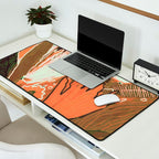 Magic Wildflowers / Orange Desk Mat Gallery Image 2