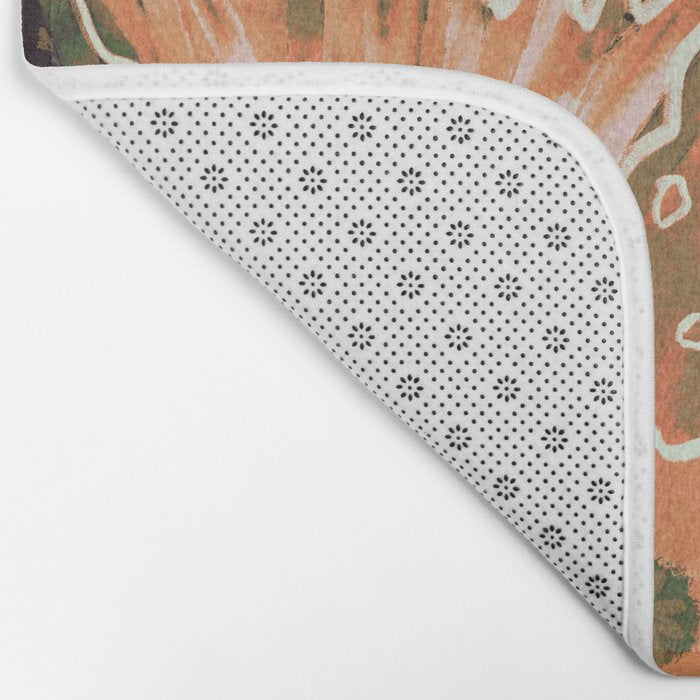 Magic Wildflowers / Orange Bath Mat Gallery Image 2