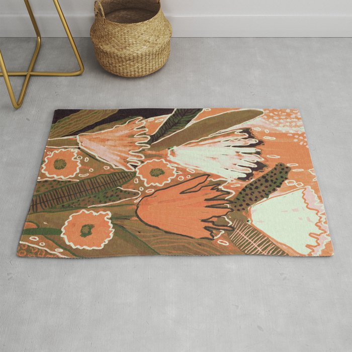 Magic Wildflowers / Orange Rug Gallery Image 1