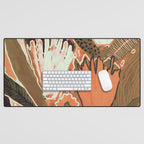 Magic Wildflowers / Orange Desk Mat Gallery Image 1