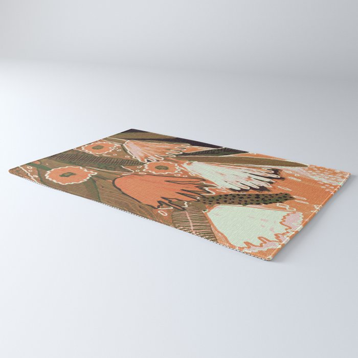Magic Wildflowers / Orange Rug Gallery Image 3