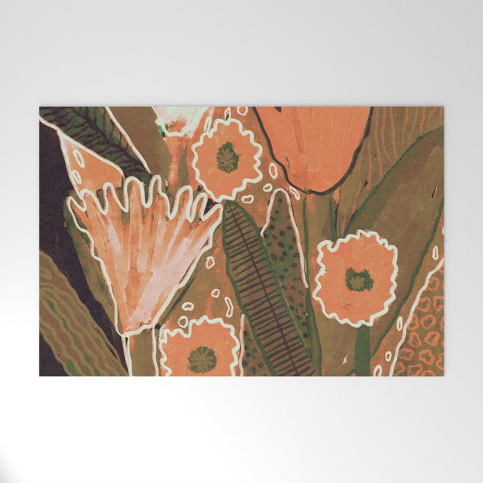 Magic Wildflowers / Orange Welcome Mat Gallery Image 1