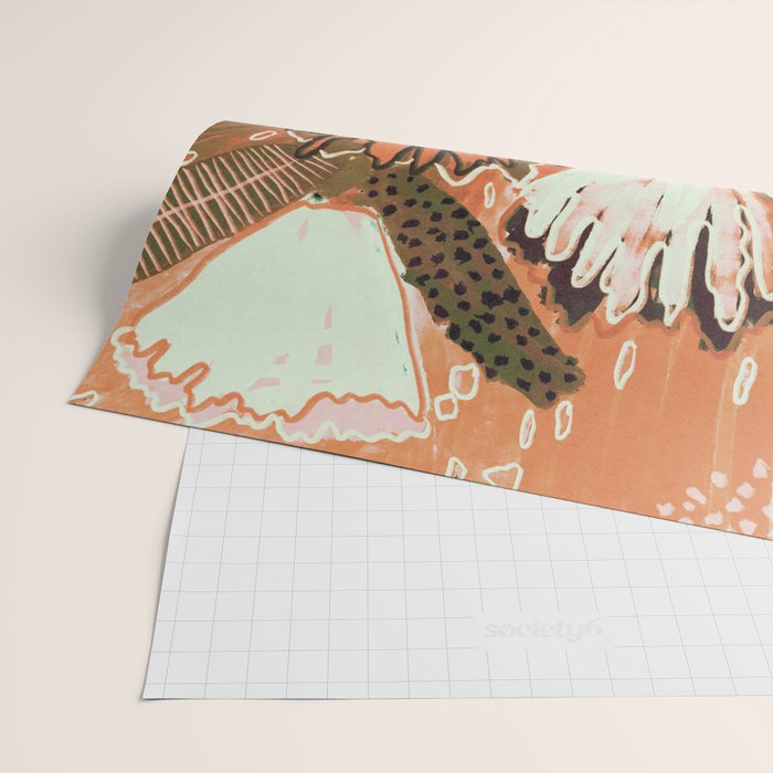 Magic Wildflowers / Orange Wrapping Paper Gallery Image 2